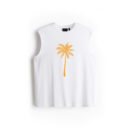 Coco Palm Tree  Orange Tank Top