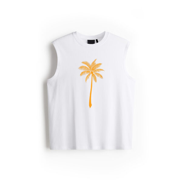 Coco Palm Tree  Orange Tank Top - Image 2